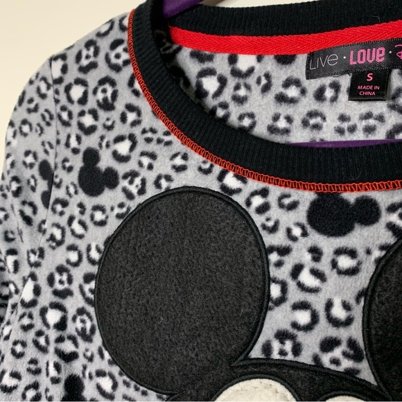 Live Love Disney Mickey Mouse Fleece Pajama Top - Picture 4 of 12